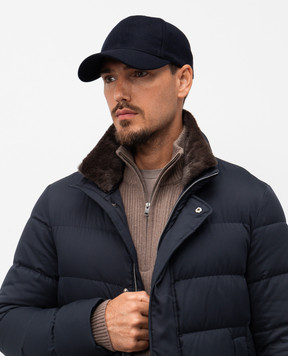 Woolrich Синя кепка з вовною з вишивкою логотипа CFWOAC0290MRUT3190