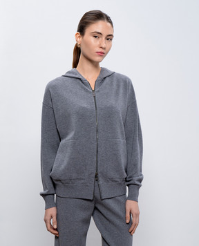 Max Mara Серая спортивная куртка с шерстью HALLE