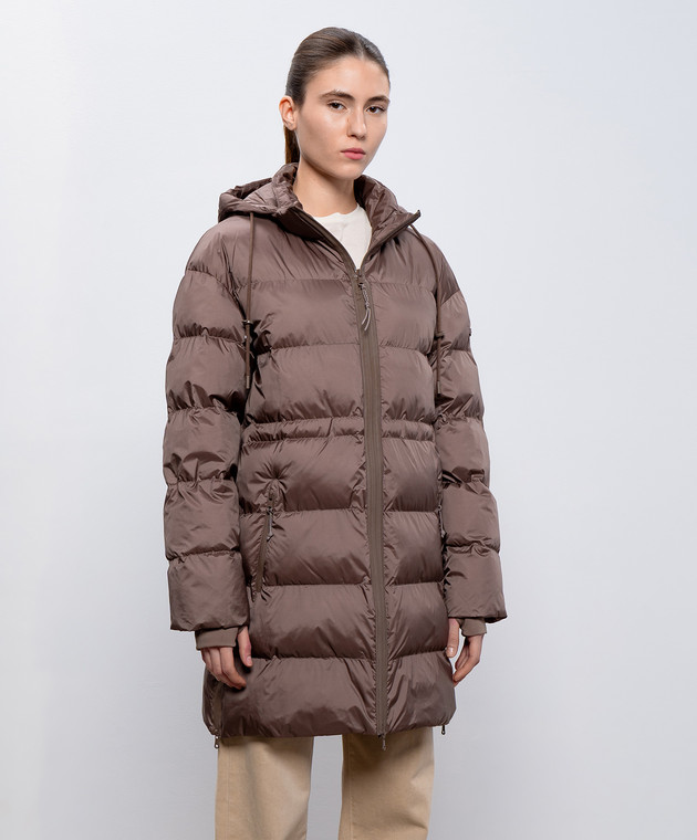 Max Mara - Коричневая куртка с принтом логотипа MASTER купить в Symbol