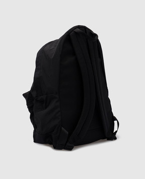 Stone Island Черный рюкзак с вышивкой логотипа эмблемы. K1S159200009S0076