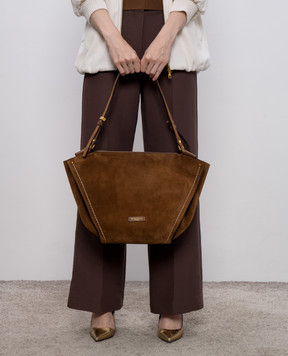 Gianni Chiarini Коричнева замшева сумка-тоут BLOOM BS12037CMPL
