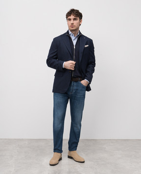 Brunello Cucinelli Сині джинси з логотипом ME645X1290