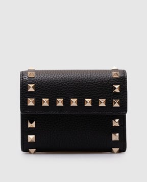 Valentino Чорне шкіряне портмоне Rockstud 7W2P0AJ1VSH