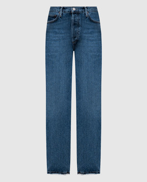 AGOLDE Синие джинсы 90's Pinch Waist с эффектом потертости A154F1141