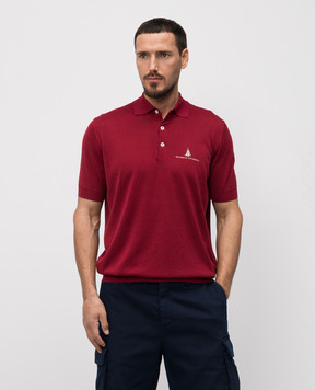 Brunello Cucinelli Бордовое поло с шелком MNB805805P
