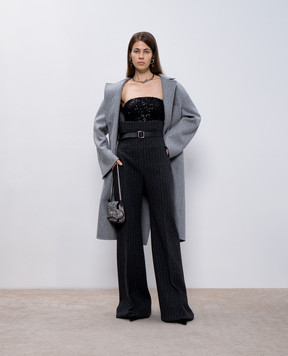 Ermanno Scervino Сіре пальто з вовною D456D333LVW