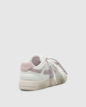 Off-White Белые комбинированные кроссовки Slim Out Of Office с логотипом патча. OWIA276C99LEA003