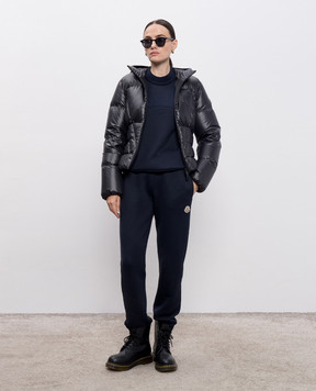 Moncler Синий свитшот с вышивкой логотипа K20938G0000189B0Q