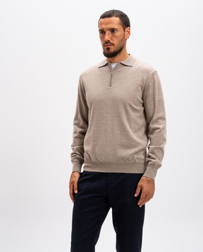 Cashmere&Whiskey Бежевое поло из шерсти мериноса 94394Z