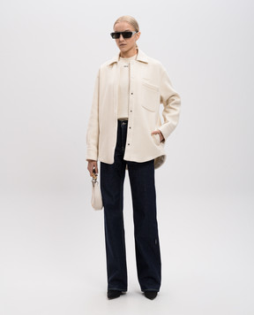 Off-White Жовта футболка з принтом Cloud arrow OWAA089S25JER005