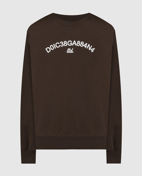 Dolce&Gabbana Коричневый свитшот с логотипом G9AQVTHU7PP