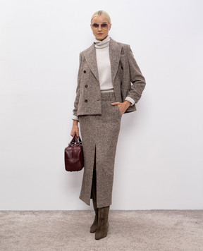 Brunello Cucinelli Сірий светр з вовни, кашеміру та шовку M16129313