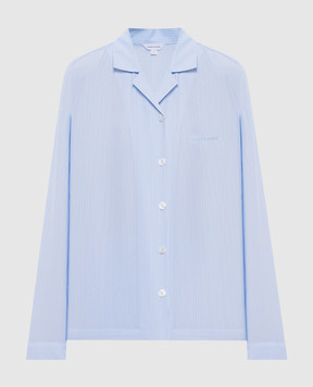 Dore & Rose Голубая пижамная рубашка в полоску LONGSLEEVESTRIPEDPJTOP