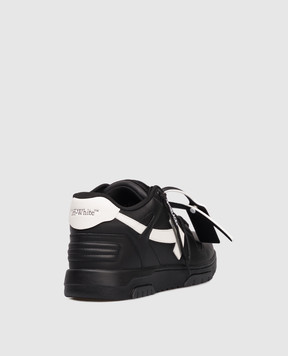 Off-White Чорні шкіряні кросівки Out Of Office M189C9L019