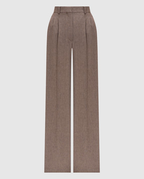 Loro Piana Бежевые штаны Nyack из льна FAP3875