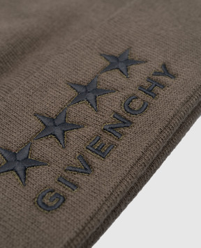 Givenchy Детская зеленая шапка с логотипом H30296