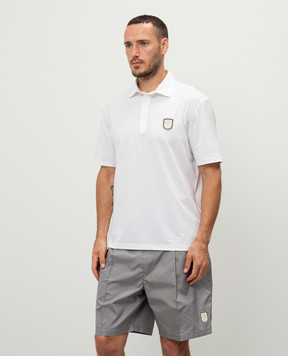 Brunello Cucinelli Белое поло с нашивкой логотипа MW8573937T