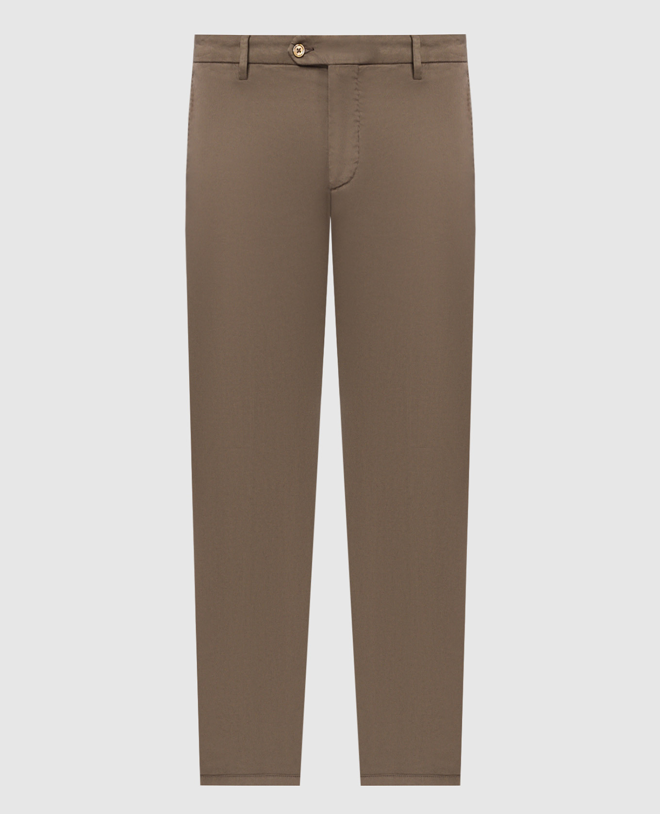 Brown pants SLIM 80 with silk