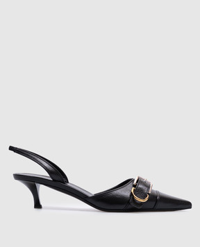 Givenchy Черные кожаные босоножки Voyou BE308XE257