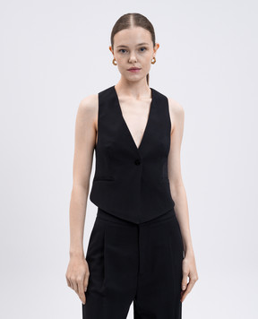 Twinset Черный жилет с логотипом 252TP2621