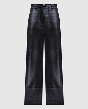 Max Mara Sportmax Черные кожаные брюки GARBO GARBO