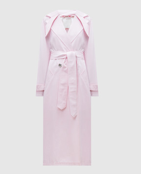 Givenchy Розовый двубортный тренч с капюшоном. BW00Q615XZ