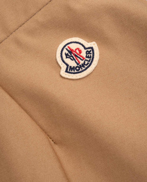 Moncler ENFANT Дитяча бежева спідниця міні з нашивкою логотипа K29542D00003598OP1214