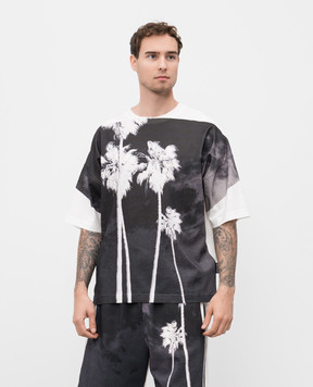 Palm Angels Біла футболка з принтом PMAA10DF25JER001