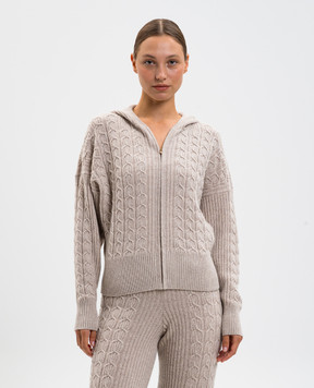 Agnona Бежевая спортивная куртка из кашемира KN100186K080N