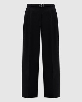 Jil Sander Чорні штани з вовни з поясом J02KA0152J40002