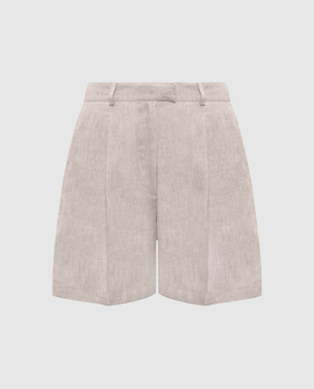 Brunello Cucinelli Бежеві шорти з льону MM633EP999