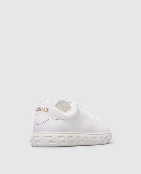 Versace Белые кеды Greca с логотипом 10144601A09608