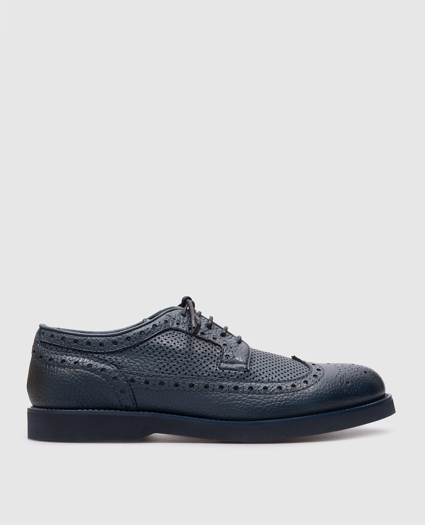 Blue leather brogues