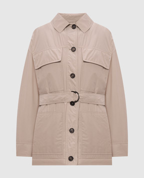 Brunello Cucinelli Бежевая куртка с поясом MG5017829