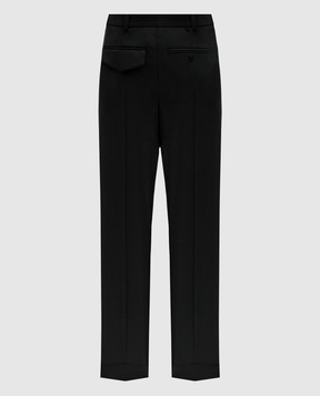Victoria Beckham Чорні штани з вовною 1224WTR005385C