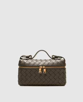 Bottega Veneta Коричнева шкіряна сумка Bang-Bang кольору хакі 789109V3IV1