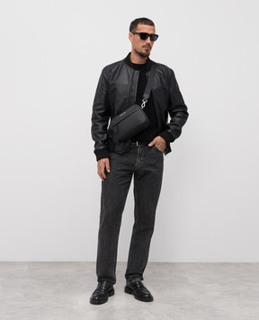 Trussardi Черный джемпер с вышивкой эмблемы M0168000018NMK601K01