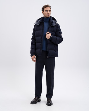 Moncler Сині штани з вовною з логотипом K20912A00018597FV