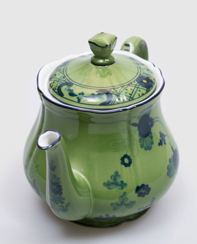 Ginori 1735 Зеленый фарфоровый чайник-заварник из коллекции Oriente Italiano 600 мл 003RG00FTE400G00123600