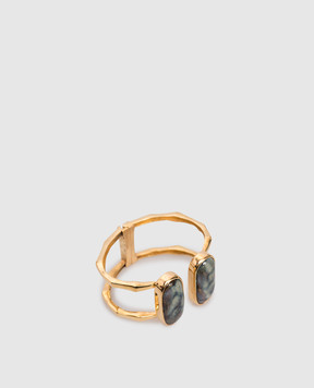 House of Fou Золотистий браслет Cuff з позолотою 22 карат DOUBLECUFF