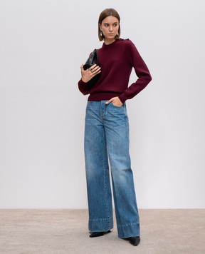 Bottega Veneta Бордовый свитер из шерсти 725634V4E00