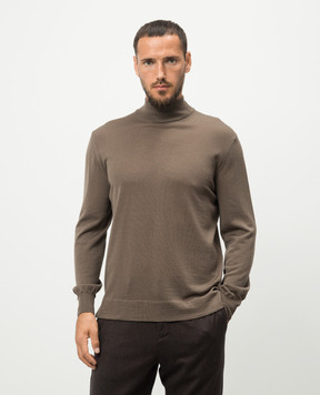 Canali Джемпер цвета хаки из мериноса шерсти. MK00077C1037