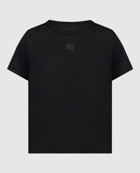 Alexander Wang Черная футболка с логотипом 4CC3221358