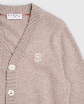 Brunello Cucinelli Детский бежевый кардиган из кашемира B22M10016B