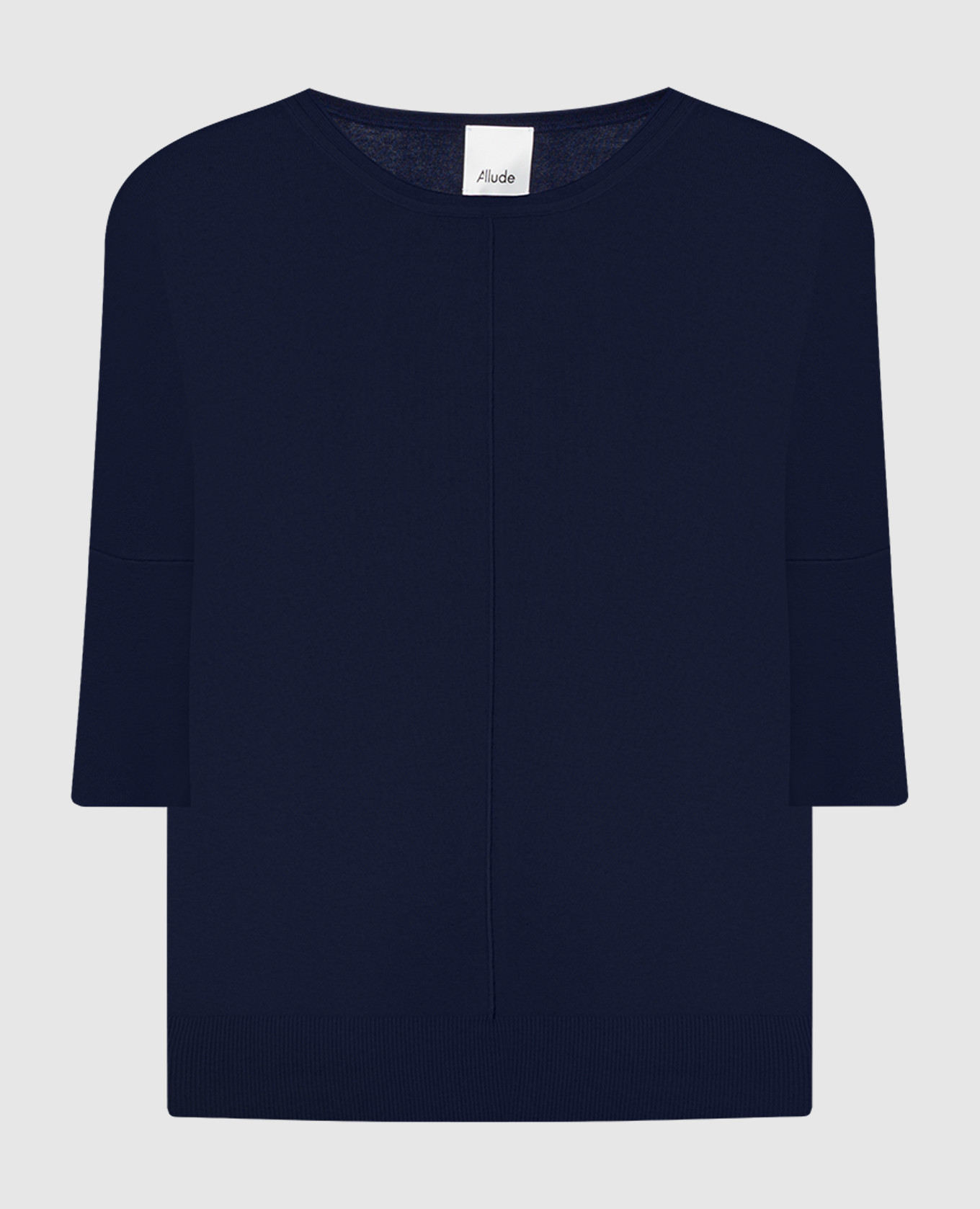 Blue jumper with silk and cashmere