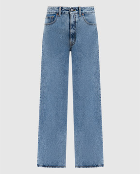 Maison Margiela MM6 Сині джинси кльош з логотипом S62LB0202M30018