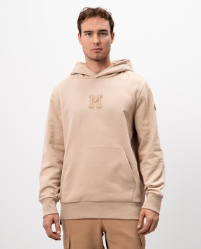 Moncler Бежевые худи с нашивкой монограммы логотипа J20918G00070899WC