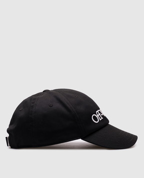 Off-White Черная кепка с фактурной вышивкой логотипа OMLA049C99FAB001