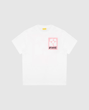 Off-White Дитяча біла футболка з принтом логотипа OGAA001S25JER00A