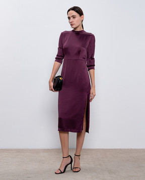 Twinset Бордова сукня з логотипом 242TT2052